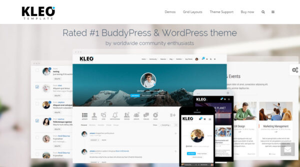 KLEO - Pro Community Focused, Multi-Purpose BuddyPress Theme at Rs 399 Only